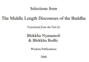 Middle Length Discourses of the Buddha