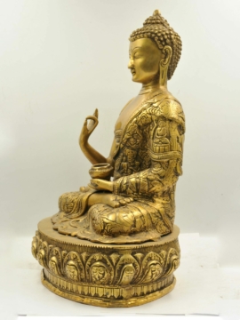 Statue en laiton d&rsquo;Amoghasiddhi Bouddha