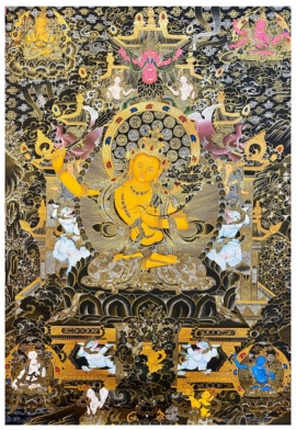 Thangka de Manjushri sur toile de coton