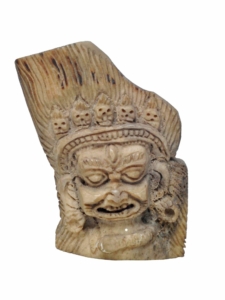 Tibetan Animal Bone Seal with Mahakala Design
