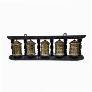 Copper Wall Hanging Prayer Wheel with Mantra