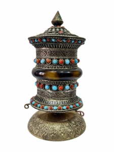 Copper Table Prayer Wheel with Internal Mantra
