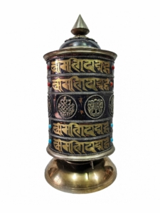 Table Prayer Wheel with Mantra and Ashtamangala