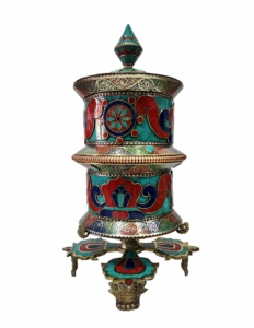 Copper Table Prayer Wheel with Internal Mantra