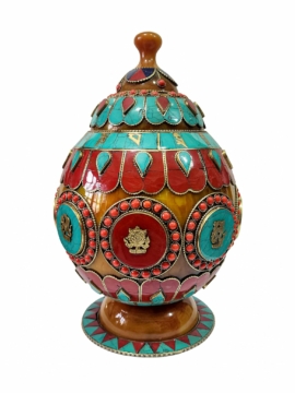 Boîte Stupa Hlyosar - Récipient d'Offrande en Cuivre