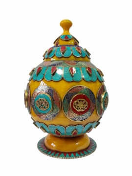 Boîte Stupa Hlyosar - Réceptacle d'Offrande en Cuivre