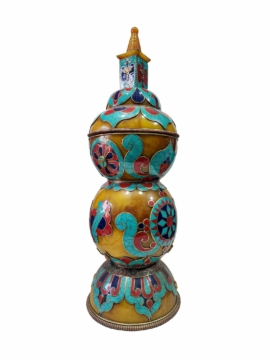 Vessel d'Offrande en Cuivre de la Boîte Stupa Hlyosar