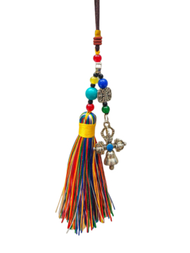 Campana de metal y amuleto budista dorje
