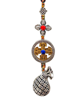 Amuleto de Metal Doble Dorje para la Práctica Espiritual
