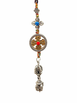 Amuleto Ritual de Doble Dorje de Metal para la Fuerza Espiritual