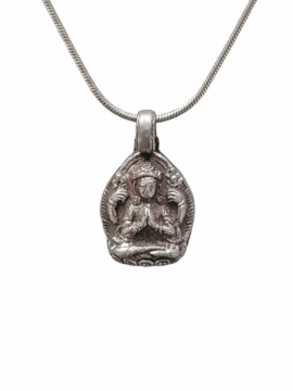 Colgante de Plata de Chenrezig para la Iluminación