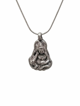 Collar de Pendiente de Plata de Jambhala para la Prosperidad