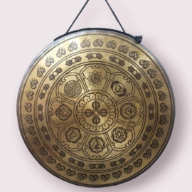 Gong de sanación tibetano de bronce poderoso - 29 cm