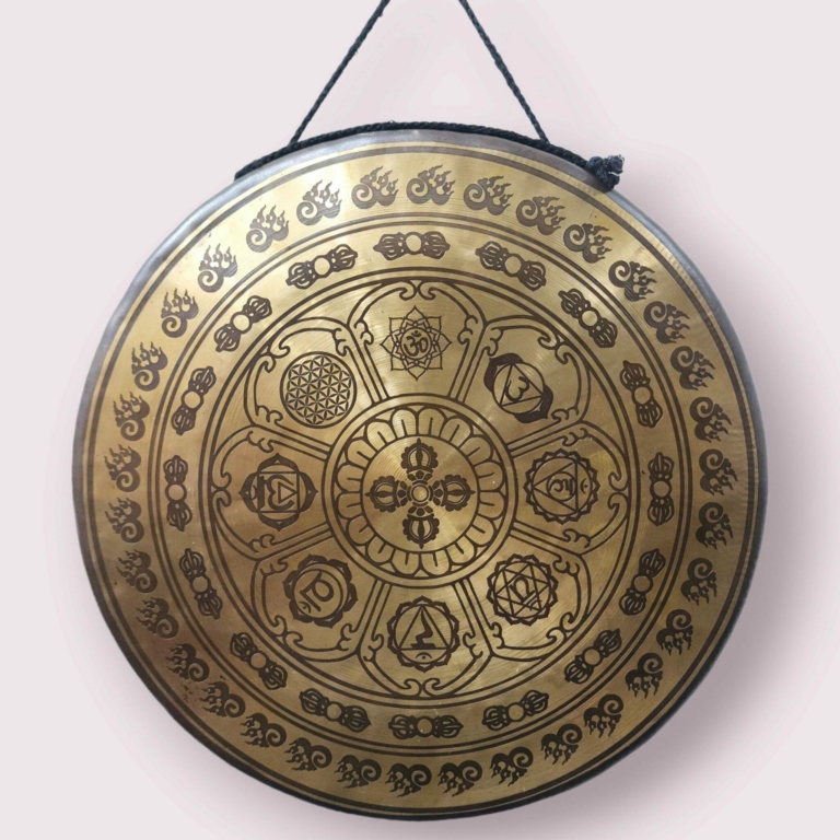 Gong de sanación tibetano de bronce poderoso - 29 cm