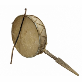 Instrumento musical Dhyangro hecho a mano de Nepal