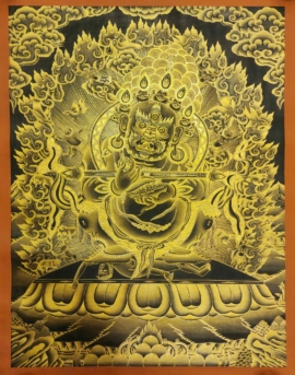 Thangka de Mahakala Panjaranatha sur toile de coton