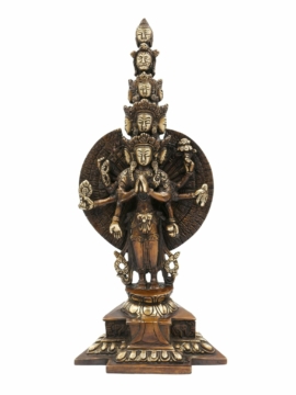 Statue en laiton de Sahasrabhuja Avalokitesvara - Incarnation de la Compassion