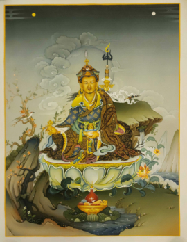 Thangka de Padmasambhava con Acentos de Oro