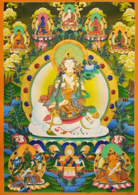 Samantabhadra Thangka on Cotton Canvas