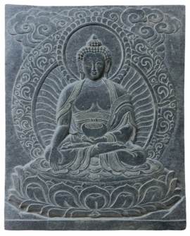 Escultura de pizarra de Shakyamuni Buda