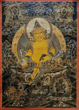 Five Jambhala Thangka on Cotton Canvas