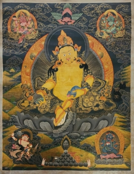 Jambhala Thangka on Cotton Canvas
