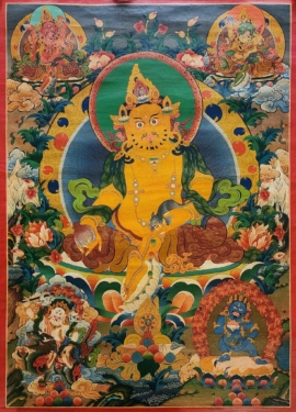 Five Jambhala Thangka on Cotton Canvas