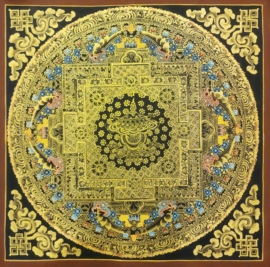 Thangka de Mandala - Toile de Coton, Design Vajrayana
