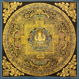 Thangka Mandala sur toile de coton