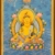 Yellow Jambhala Thangka on Cotton Canvas