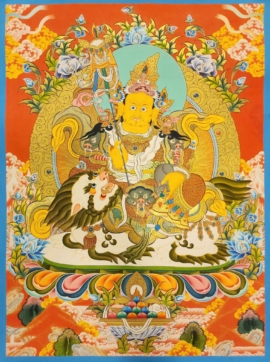 Jambhala Namtose Thangka on Cotton Canvas