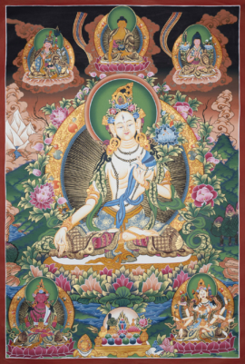 White Tara Traditional Thangka Painting