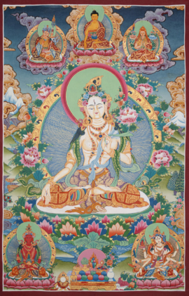Impresión de Thangka Tibetano de Dolma Karpo