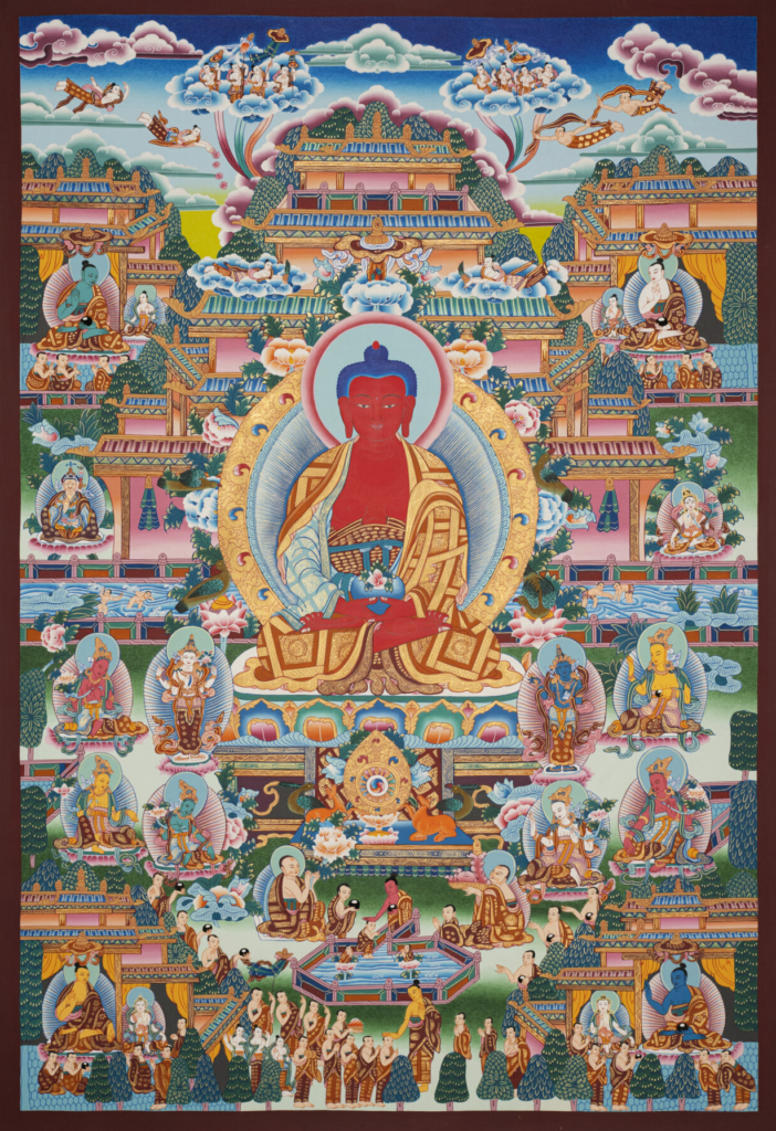 Amitabha Buddha Buddhist Thangka Painting