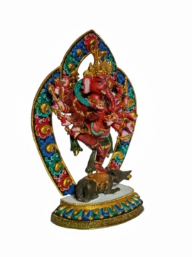 Buddhist Ganapati copper statue