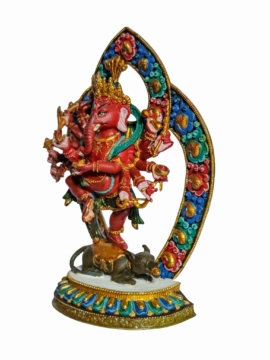 Buddhist Ganapati copper statue
