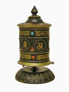 Brass Table Top Prayer Wheel for Meditation