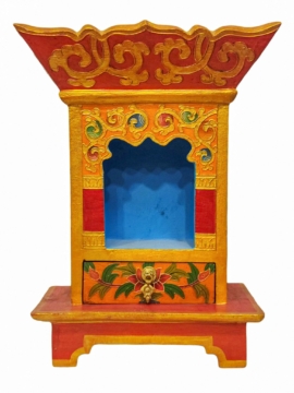 Color-Painted Tibetan Wooden Ritual Altar