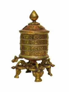 Brass Prayer Wheel for Meditation and Devotion