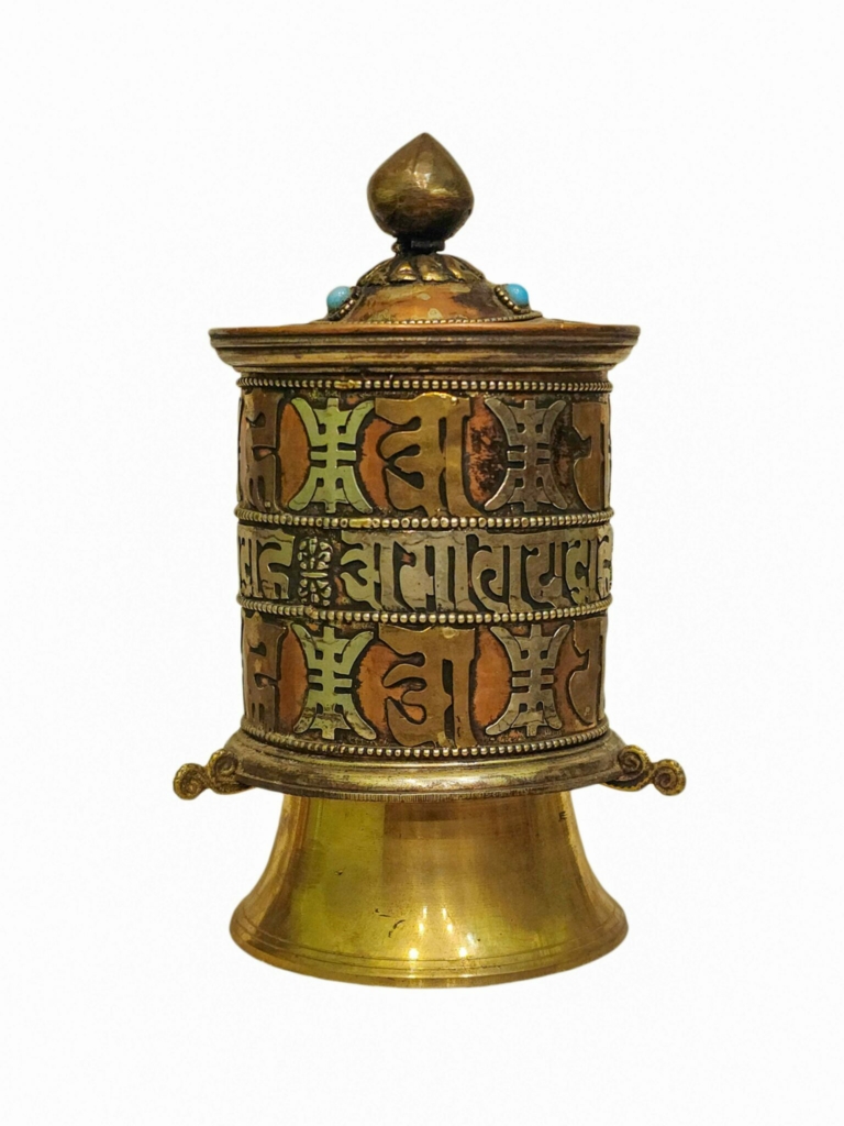 Brass Prayer Wheel for Meditation Practice