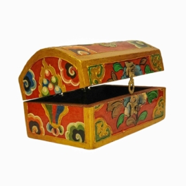 Tibetan Ritual Wooden Box for Sacred Items