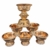 Copper Offering Bowl Set with Stand - 7 Pieces