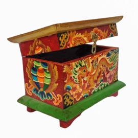 Tibetan Wooden Ritual Box for Spiritual Items