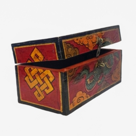 Tibetan Wooden Ritual Box for Spiritual Offerings