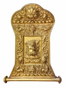 Colgante de Pared de Bronce Bañado en Oro de Vajrapani