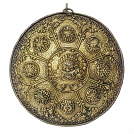 Colgante de Pared de Latón Ashtamangala - Símbolos Auspiciosos