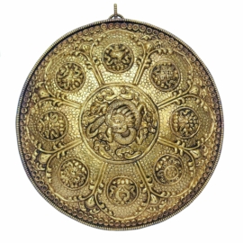 Colgante de pared de bronce con los Ocho Símbolos Auspiciosos