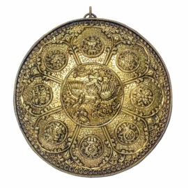 Brass Ashtamangala Wall Hanging of Good Fortune
