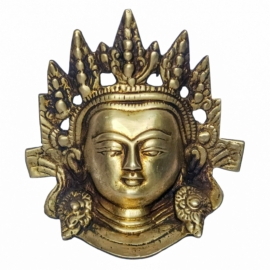 Máscara de metal de bronce de Buda para la reflexión espiritual
