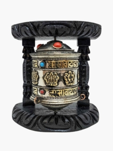 Brass Wall Prayer Wheel with Mantra